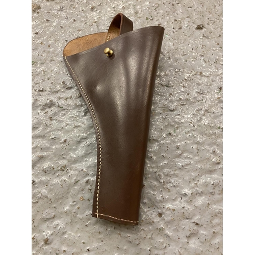 398 - TWO LEATHER GUN HOLSTERS