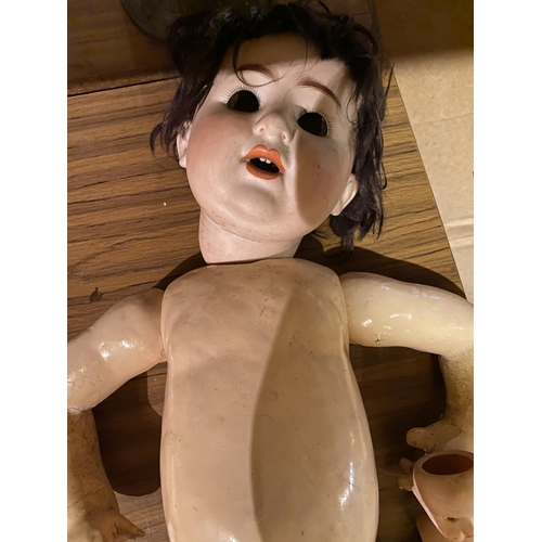 625 - AN ARTICULATED DOLL, STAMPED 'MADE IN GERMANY'