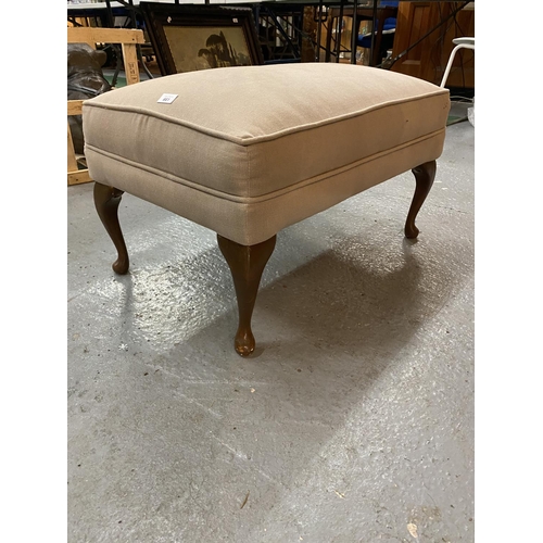 661 - A BEIGE LINEN EFFECT FOOTSTOOL ( 40X72X49 CM)