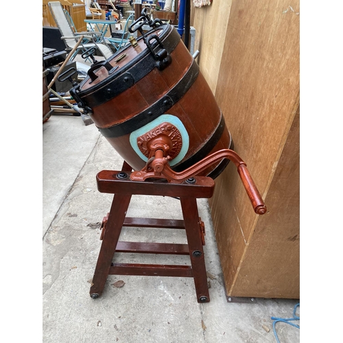 1201 - A VINTAGE BUTTER CHURN MAKERS CHIPPENHAM ENGLAND HATHAWAY