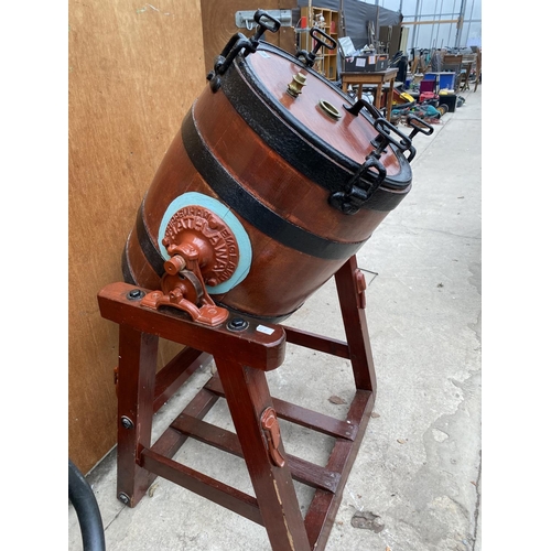 1201 - A VINTAGE BUTTER CHURN MAKERS CHIPPENHAM ENGLAND HATHAWAY