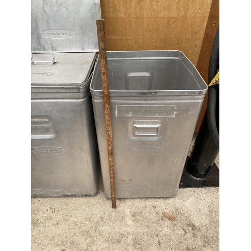 1203 - A PAIR OF VINTAGE GRUNDY BINS