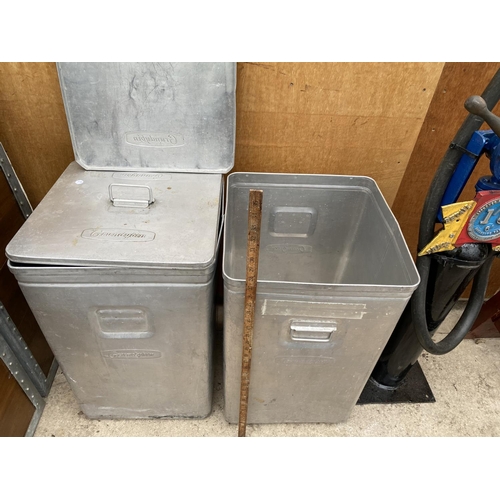 1203 - A PAIR OF VINTAGE GRUNDY BINS