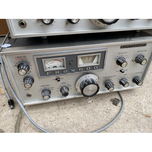 1255 - A COLLECTION OF VINTAGE ITEMS TO INCLUDE TWO SOMMERAAMP TO INCLUDE AN FLDX500 AND AN FRDX500 AND A F... 