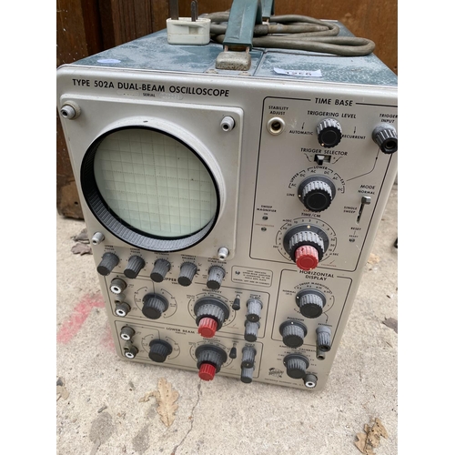 1256 - A TYPE 502A DUAL-BEAM OSCILLOSCOPE