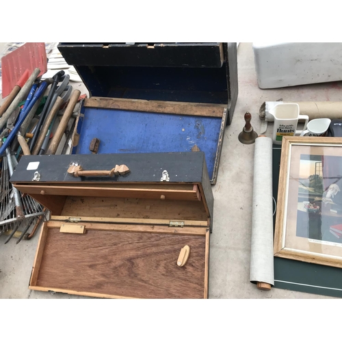 1294 - TWO VINTAGE JOINERS TOOL CHESTS