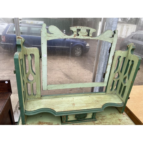 1902 - A LATE VICTORIAN RE-PAINTED DRESSING CHEST (LACKING MIRROR), 35