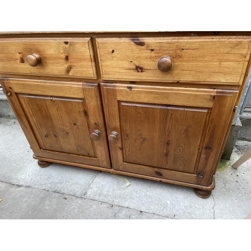 1919 - A MODERN PINE DRESSER WITH PLATE RACK, 43