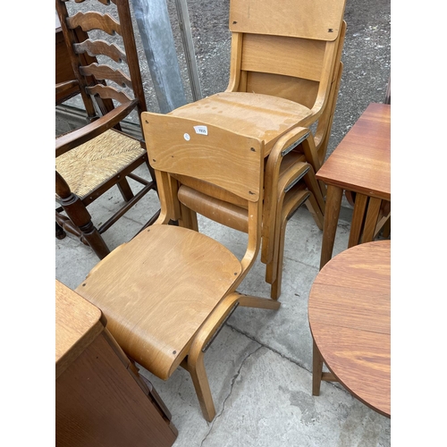 1935 - FOUR MID 20TH CENTURY CHILDS SCHOOL CHAIRS