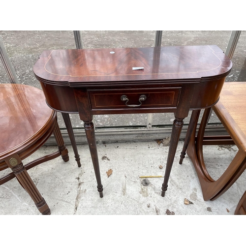 1944 - A MODERN MAHOGANY AND INLAID CONSOLE TABLE, 29