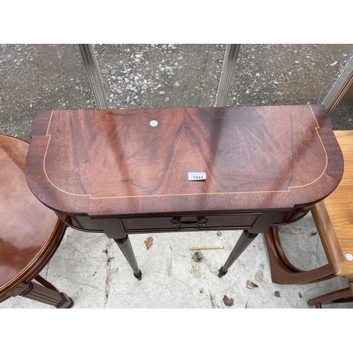 1944 - A MODERN MAHOGANY AND INLAID CONSOLE TABLE, 29