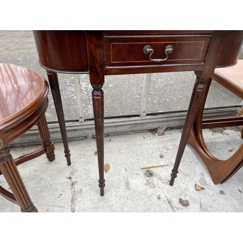 1944 - A MODERN MAHOGANY AND INLAID CONSOLE TABLE, 29