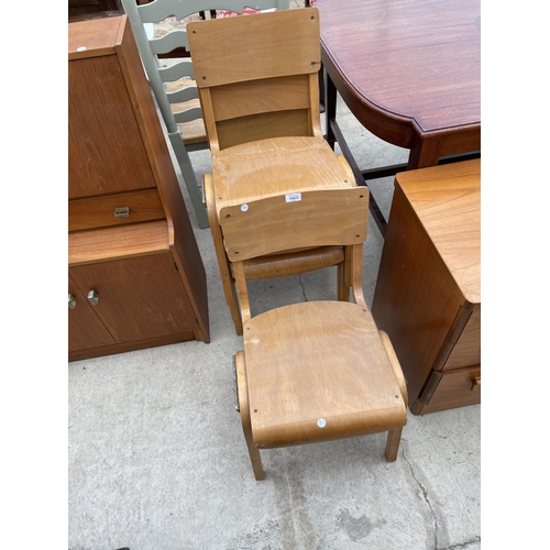 1952 - FOUR MID 20TH CENTURY CHILDS SCHOOL CHAIRS