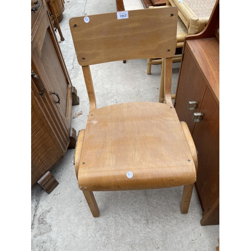 1952 - FOUR MID 20TH CENTURY CHILDS SCHOOL CHAIRS