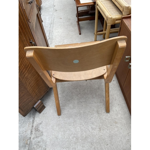 1952 - FOUR MID 20TH CENTURY CHILDS SCHOOL CHAIRS