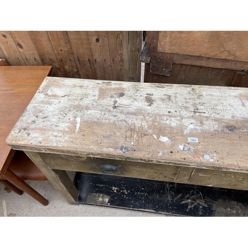 1992 - A VICTORIAN PINE KITCHEN DRESSER, 60x36x18