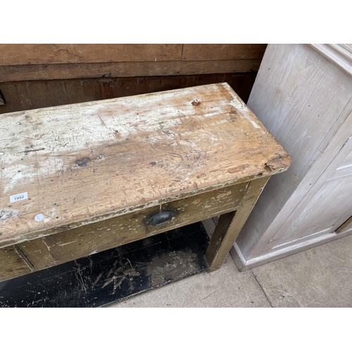 1992 - A VICTORIAN PINE KITCHEN DRESSER, 60x36x18