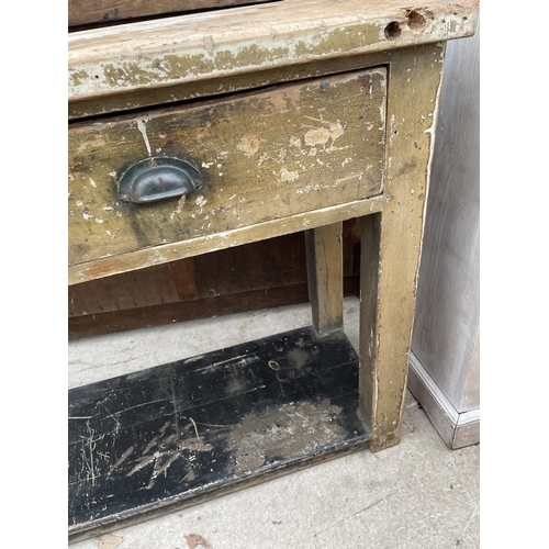 1992 - A VICTORIAN PINE KITCHEN DRESSER, 60x36x18