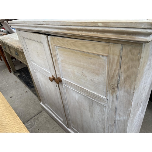 1993 - A VICTORIAN PINE SCHOOL TYPE CUPBOARD, 50x48x18