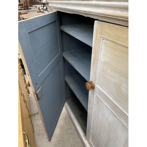 1993 - A VICTORIAN PINE SCHOOL TYPE CUPBOARD, 50x48x18