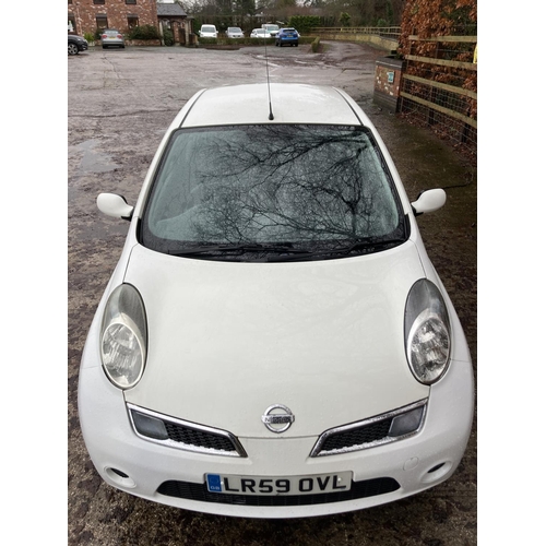 1210 - A 2009 NISSAN MICRA - LR59 OVL, AUTOMATIC, FULL MOT, 1.3 ENGINE, 38,000 MILES, 3 DOOR, PETROL.