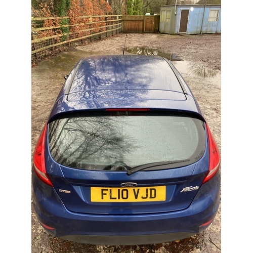 1290 - A 2010 FORD FIESTA FL10 VJD, 1.4 TDCI DIESEL, 9 SERVICE STAMPS, 3 DOOR.