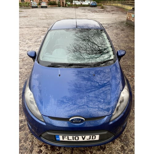 1290 - A 2010 FORD FIESTA FL10 VJD, 1.4 TDCI DIESEL, 9 SERVICE STAMPS, 3 DOOR.