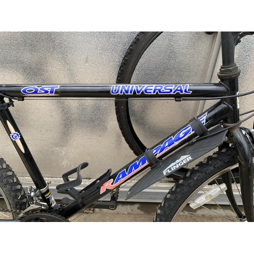 1311 - AN OST UNIVERSAL RAMPAGE MENS MOUNTAIN BIKE WITH A TEN SPEED SHIMANO GEAR SYSTEM TO ALSO INCLUDE A S... 