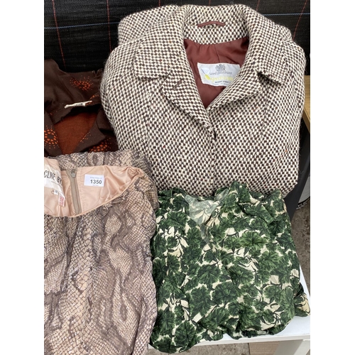 1350 - AN ASSORTMENT OF VINTAGE LADIES CLOTHING