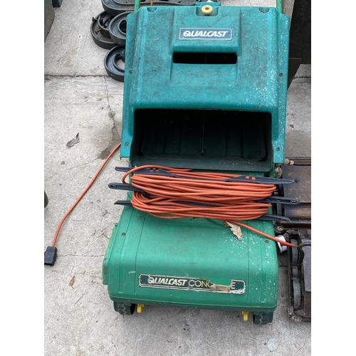 1375 - A PAIR OF EUBANK VACUUMS AND A QUALCAST LAWN MOWER WITH GRASS BOX