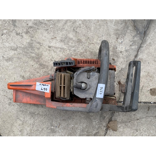 1376 - A HUSQVARNA PETROL CHAINSAW BELIEVED IN WORKING ORDER BUT NO WARRANTY