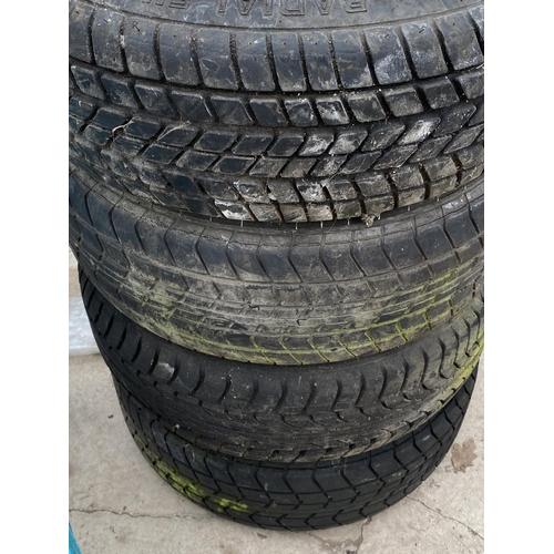 1383 - FOUR FORD RIMS WITH RADIAL TYRES