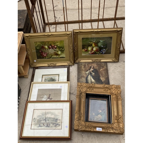 1430 - AN ASSORTMENT OF FRAMED PRINTS AND PICTURES