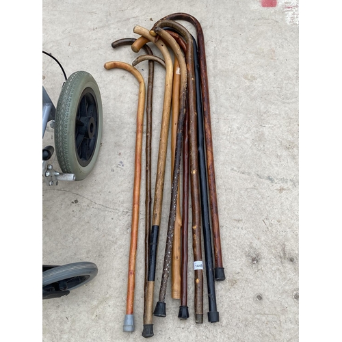 1449 - A LARGE QUANTITY OF WOODEN WALKING STICKS