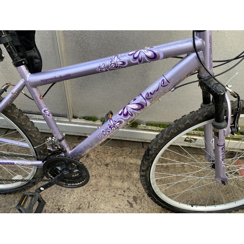 1532 - A PURPLE APOLLO LADIES BIKE WITH 18 SPEED SHIMANO GEAR SYSTEM