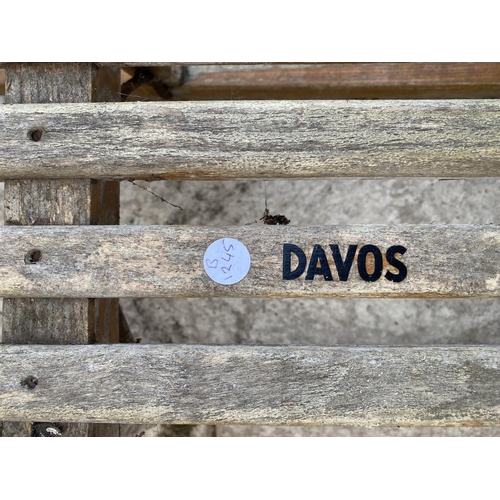 1538 - A VINTAGE WOODEN 'DAVOS' SLEDGE