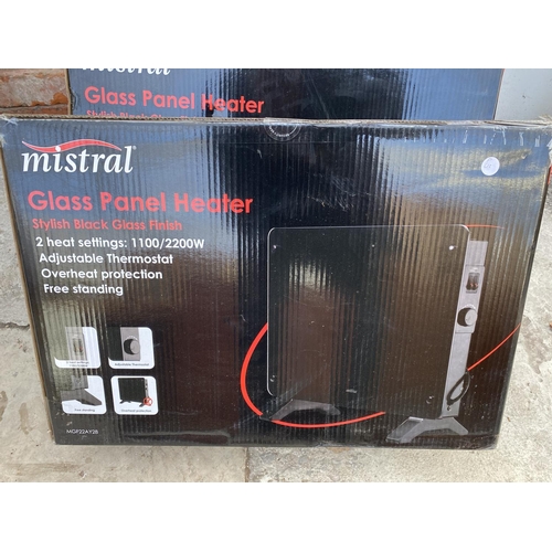 1544 - FOUR BOXED MISTRAL GAS PANEL HEATERS