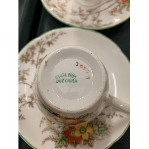 100 - A LARGE QUANTITY OF TEA WARE TO INCLUDE CROWN STAFFORDSHIRE, COLLINGWOODS ETC