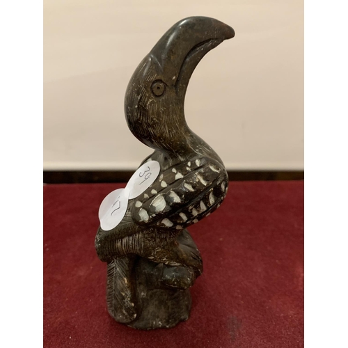 80 - A STONE CARVED TOUCAN