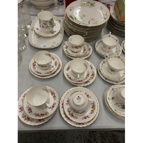 104 - AN ASSORTMENT OF CHINA TO INCLIUDE ROYAL STAFFORD, ARGYLE ETC