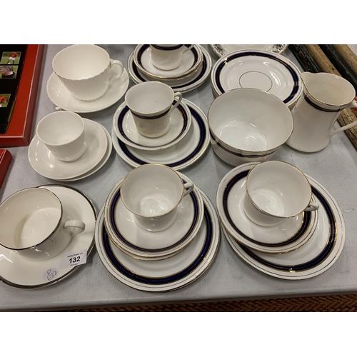 132 - A SELECTION OF BLUE AND WHITE CHINA TO INCLUDE MYOTT RIALTO