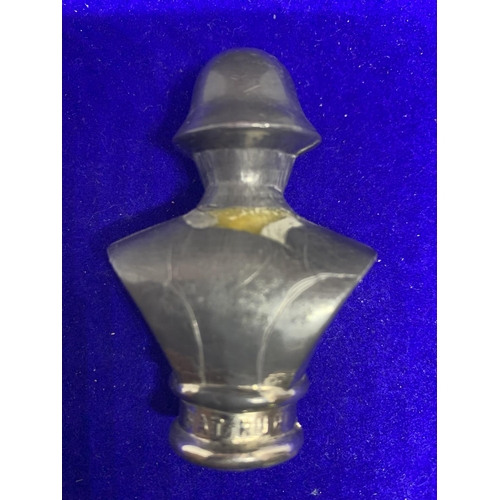 649 - A SMALL SPELTER FIGURE OF A GERMAN SOLDIER, 6.5CM (A/F)