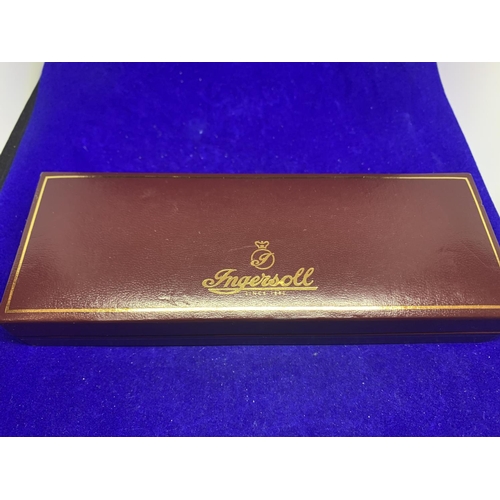 666 - A BOXED INGERSOLL GOLD PLATED PEN