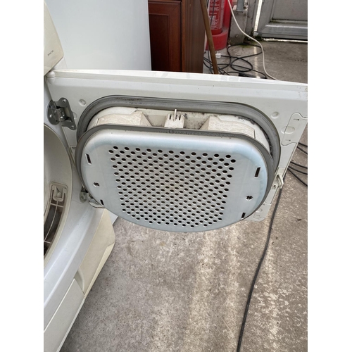 1808 - A WHITE ZANUSSI CONDENSER DRYER IN W/O BUT NO WARRENTY