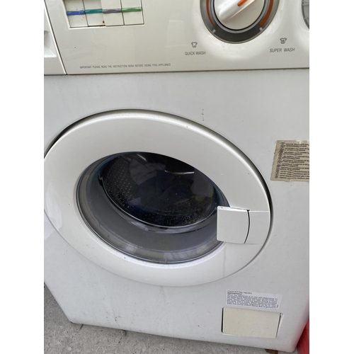 1811 - A WHITE ZANUSSI WASHING MACHINE BELIEVED IN WORKING ORDER BUT NO WARRANTY