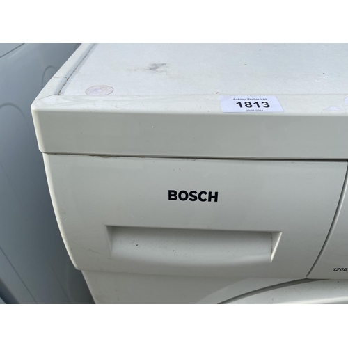 1813 - A WHITE BOSCH WASHING MACHINE BELIEVED IN WORKING ORDER BUT NO WARRANTY