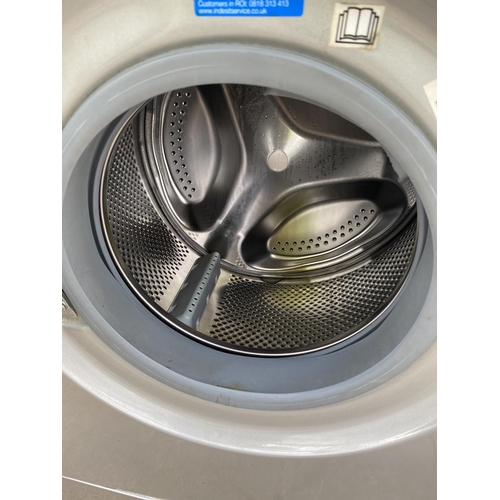 1815 - A SILVER INDESIT 7KG WASHING MACHINE BELIEVED IN WORKING ORDER BUT NO WARRANTY