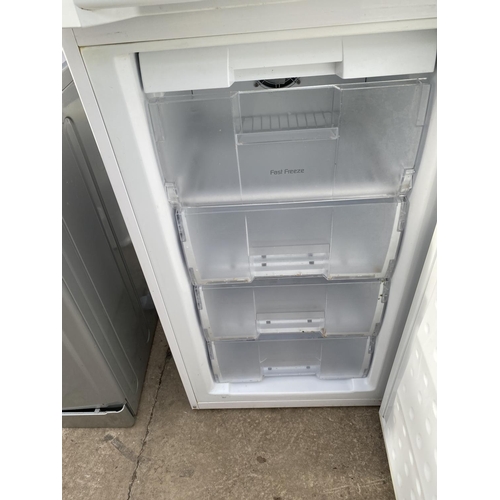 1816 - A WHITE BEKO UPRIGHT FRIDGE FREEZER WITH WATER DISPENSER BELIEVED IN WORKING ORDER BUT NO WARRANTY