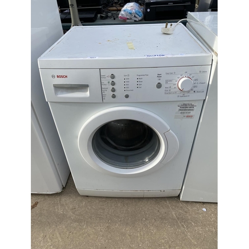 1817 - A WHITE BOSCH WASHING MACHINE BELIEVED IN WORKING ORDER BUT NO WARRANTY