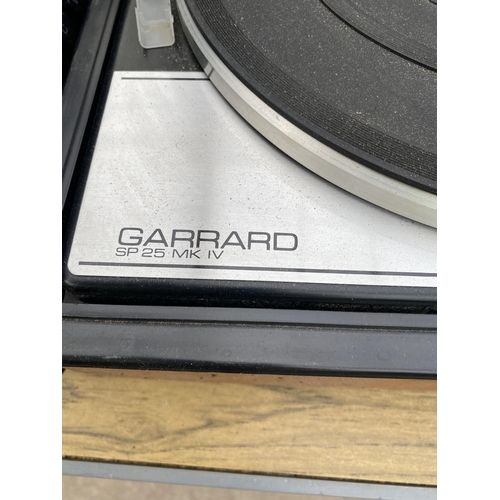 1868 - A GARRARD SP25 MARK IV RECORD DECK AND TWO SPENDOR SPEAKERS